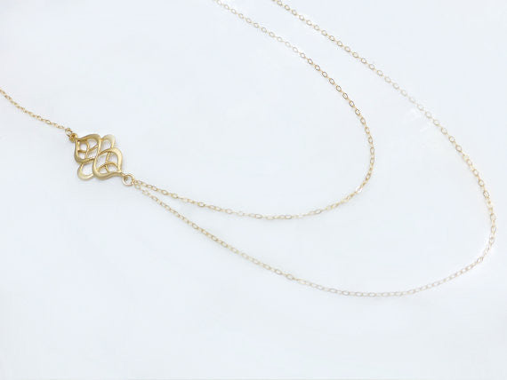 Hollow out Flower Multilayer Necklace - Oh Yours Fashion - 1