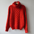 High Neck Pullover Loose Solid Color Knit Sweater - Oh Yours Fashion - 6