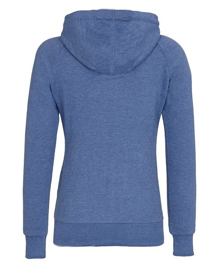 Solid Color Zipper Pocket Women Hoodie - O Yours Fashion - 1