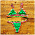 Hand Made Knit Bikini Low Waist Set Swimwear - Oh Yours Fashion - 5