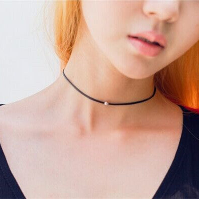 Bowknot Beads Short Choker Necklace - Oh Yours Fashion - 1