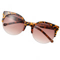 Unisex Retro Designer Super Round Circle Cat Eye Semi-Rimless Sunglasses - Oh Yours Fashion - 7