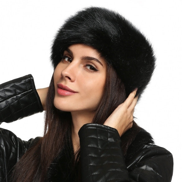 Zeogoo Women Fashion Winter Faux Fur Russian Cossack Style Headband Ski Hat Ear Warmer - Oh Yours Fashion - 2