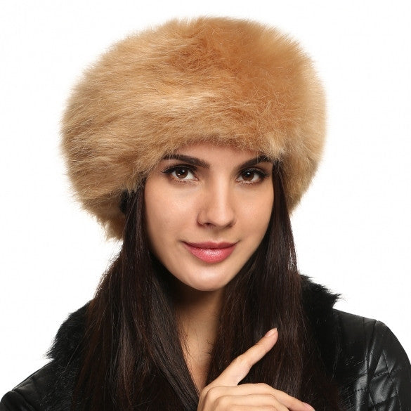 Zeogoo Women Fashion Winter Faux Fur Russian Cossack Style Headband Ski Hat Ear Warmer - Oh Yours Fashion - 6