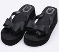 Ladies Summer Platform Flip Flops Thong Wedge Beach Sandals Knotbow Shoes - OhYoursFashion - 5