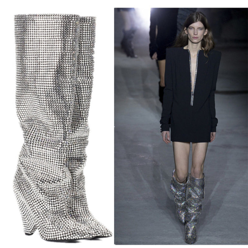 Water Diamonds Boots | Knee-Length Boots | Fashion-forward Boots