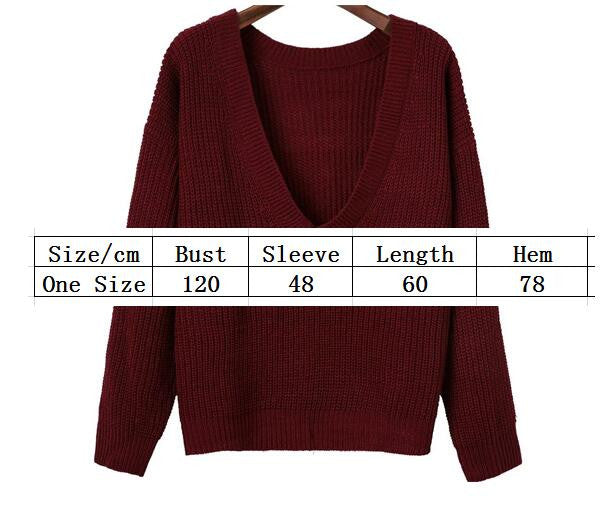 Sexy Deep V Neck Knitting Sweater - Oh Yours Fashion - 5