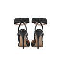 Black Close Pointed Toe High Heel Sandals