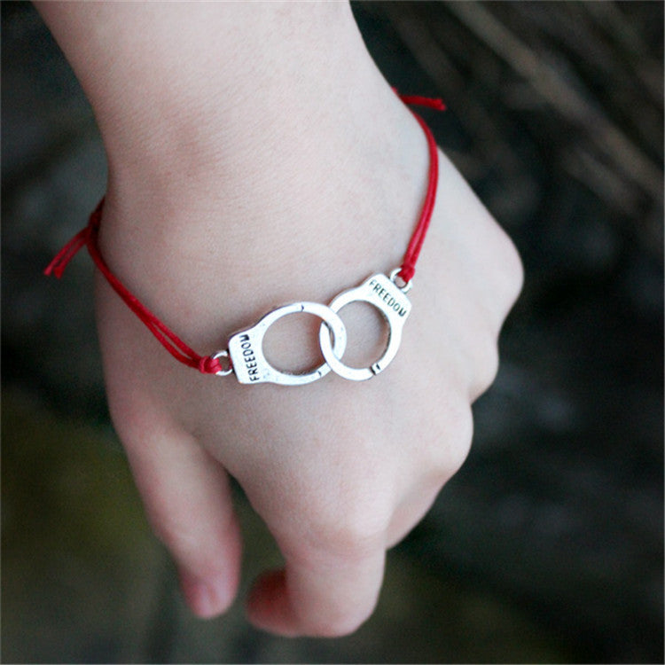 Handcuffs Colored Wax Line Fashion Bracelet - Oh Yours Fashion