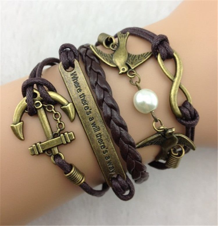 Romantic Dove Anchor Element Fashion Bracelets - Oh Yours Fashion