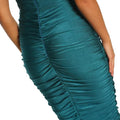 Spaghetti Straps Pure Color Women Knee-length Bodycon Dress 