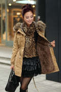 Faux Fur Collar Long Winter Hooded Coat - Oh Yours Fashion - 9