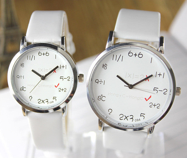Fashion Big Dial Couple Leather Watch - Oh Yours Fashion - 2