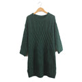 Diamond Cable Retro Knit Long Pullover Sweater - Oh Yours Fashion - 5