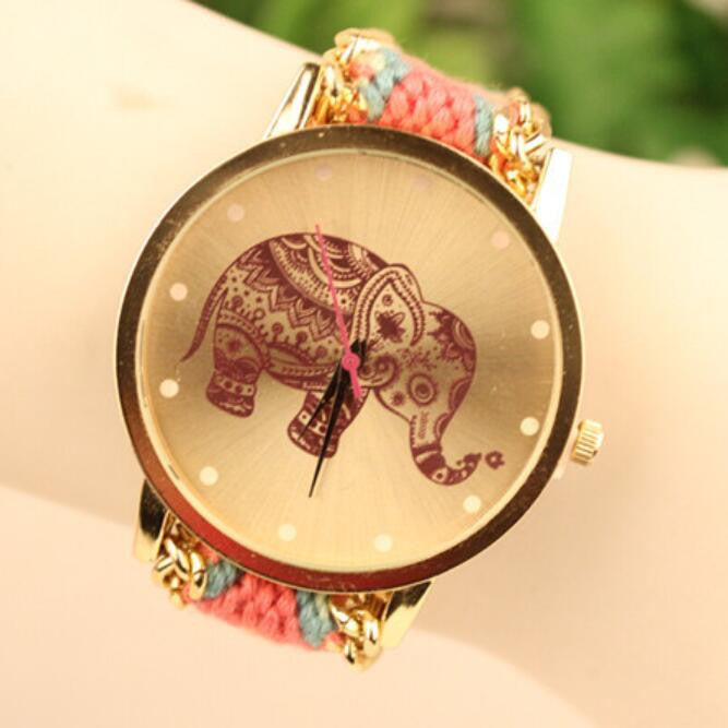 Wool Knitting Strap Elephant Print Watch - Oh Yours Fashion - 10