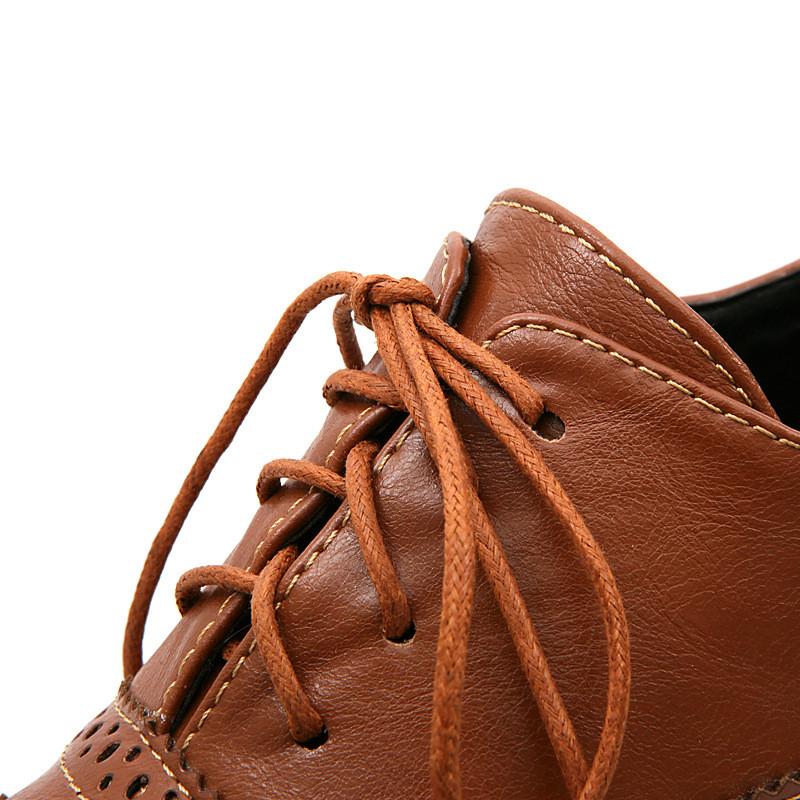 British Style Carved Classy Lace up Oxford Shoes - OhYoursFashion - 14