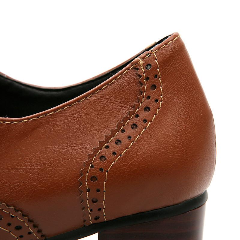 British Style Carved Classy Lace up Oxford Shoes - OhYoursFashion - 13