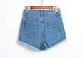 Button High Waist Rolled Hem Casual Denim Shorts - Oh Yours Fashion - 5