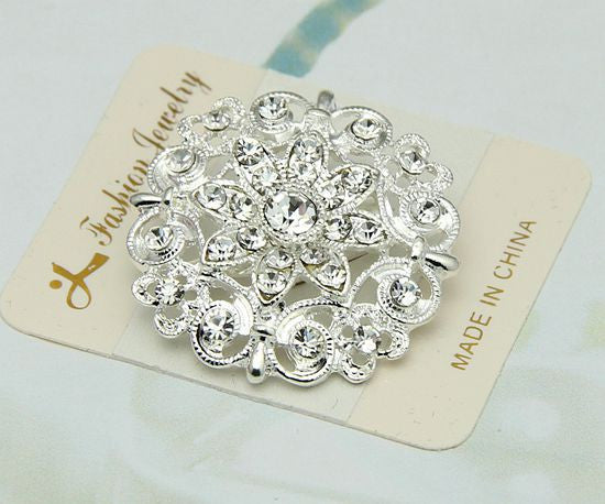 Luxury Crystal Flower Brooch - Oh Yours Fashion - 1
