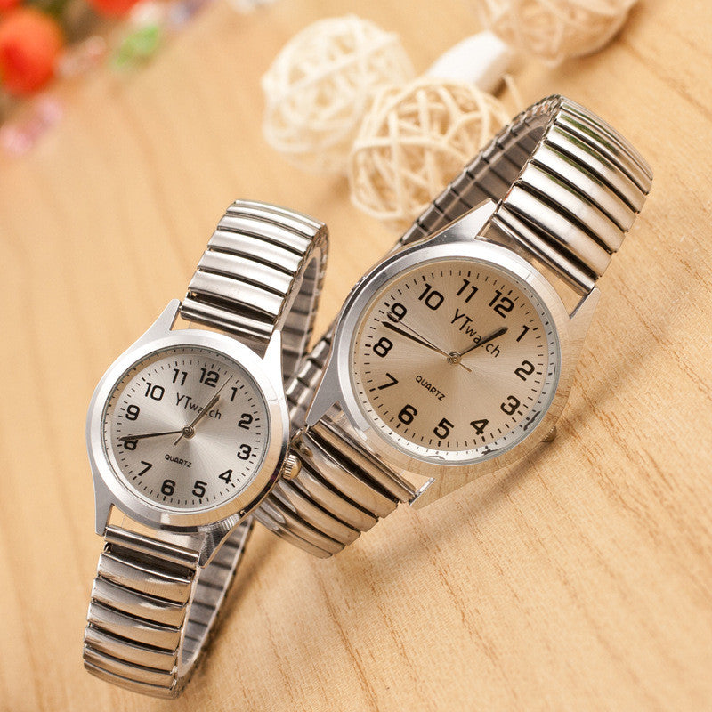 Classic Couple Elastic Strap Watch - Oh Yours Fashion - 1