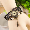 Retro Tower Pendant Woven Bracelet Watch - Oh Yours Fashion - 5