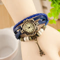 Retro Tower Pendant Woven Bracelet Watch - Oh Yours Fashion - 4