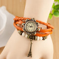 Retro Tower Pendant Woven Bracelet Watch - Oh Yours Fashion - 8