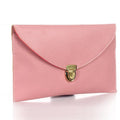 New Fashion Women's Golden Chain Envelope Purse Clutch Synthetic Leather Handbag Shoulder Bag Dinner Party - Oh Yours Fashion - 9