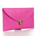 New Fashion Women's Golden Chain Envelope Purse Clutch Synthetic Leather Handbag Shoulder Bag Dinner Party - Oh Yours Fashion - 11