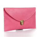 New Fashion Women's Golden Chain Envelope Purse Clutch Synthetic Leather Handbag Shoulder Bag Dinner Party - Oh Yours Fashion - 12