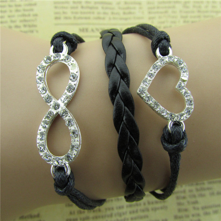 Simple Fashion Crystal Heart Hand-made Bracelet - Oh Yours Fashion - 4
