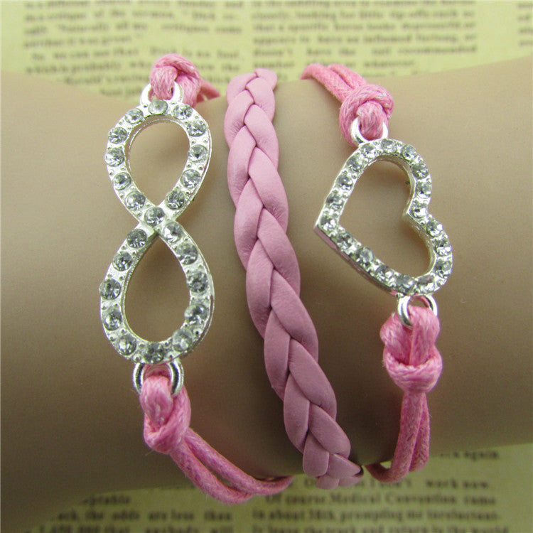 Simple Fashion Crystal Heart Hand-made Bracelet - Oh Yours Fashion - 6