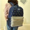 Anchor Print Hot style Navy Stripe Backpack - Oh Yours Fashion - 2
