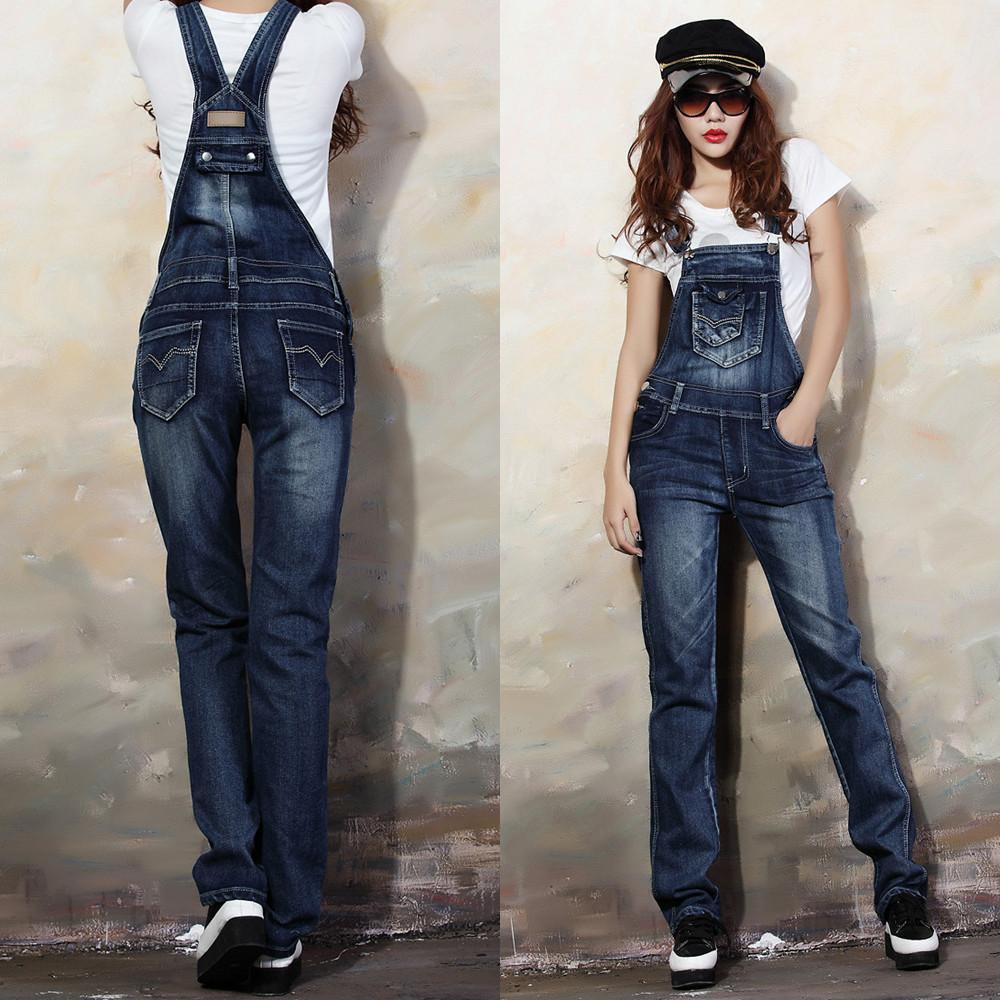 Denim Slim Cool Straight Pockets Casual Romper Jumpsuits - OhYoursFashion - 1