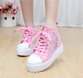 Sweet Sponge Thick Bottom Hollow Lace Sneakers - Oh Yours Fashion - 6