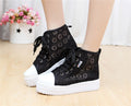 Sweet Sponge Thick Bottom Hollow Lace Sneakers - Oh Yours Fashion - 3