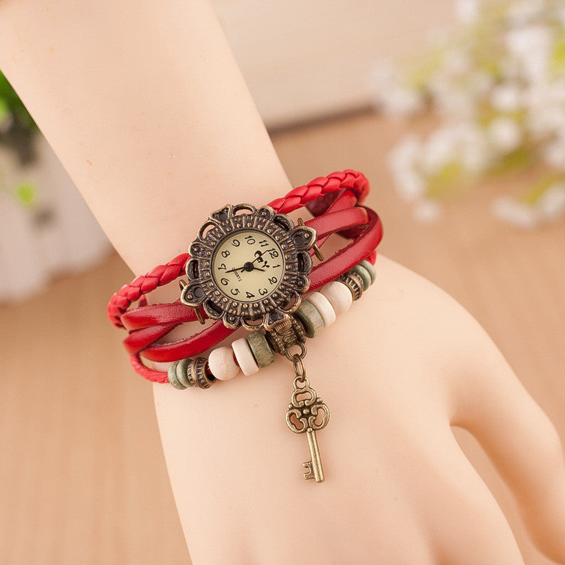 Retro Style Key Pendant Multilayer Watch - Oh Yours Fashion - 1