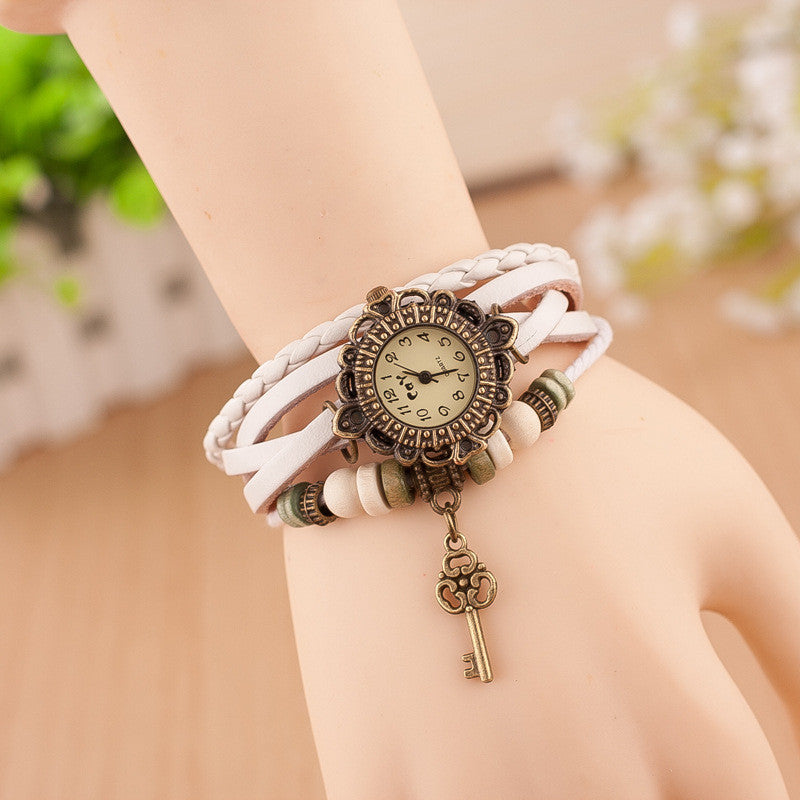 Retro Style Key Pendant Multilayer Watch - Oh Yours Fashion - 2