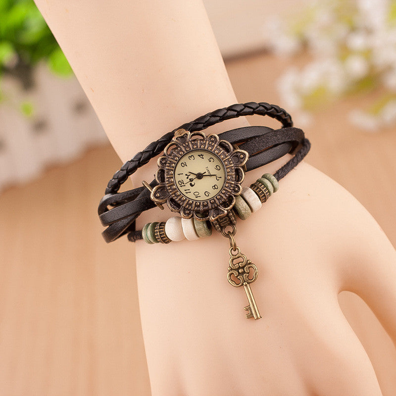 Retro Style Key Pendant Multilayer Watch - Oh Yours Fashion - 3