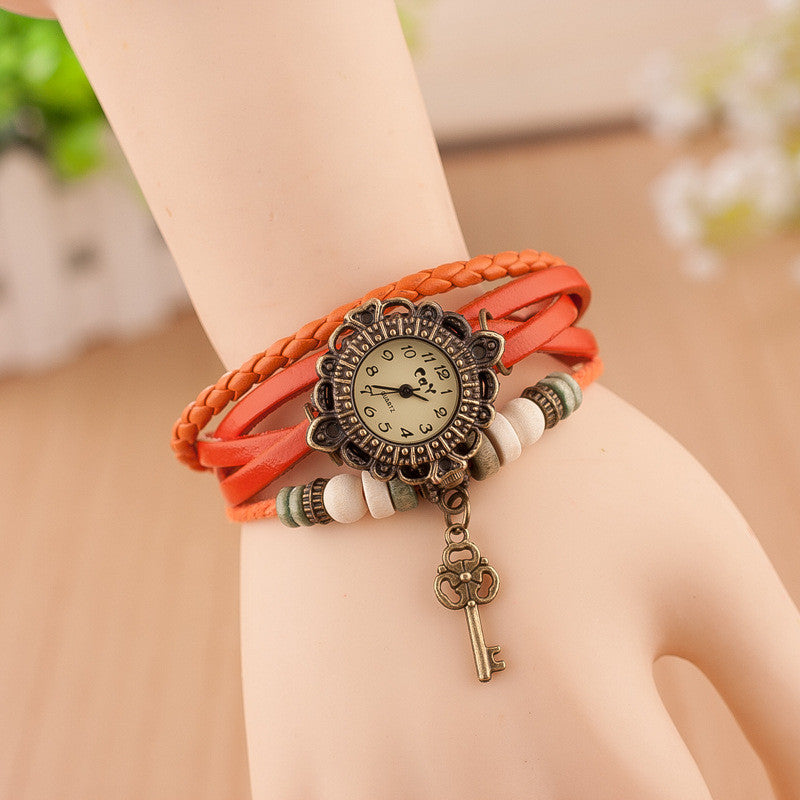 Retro Style Key Pendant Multilayer Watch - Oh Yours Fashion - 5