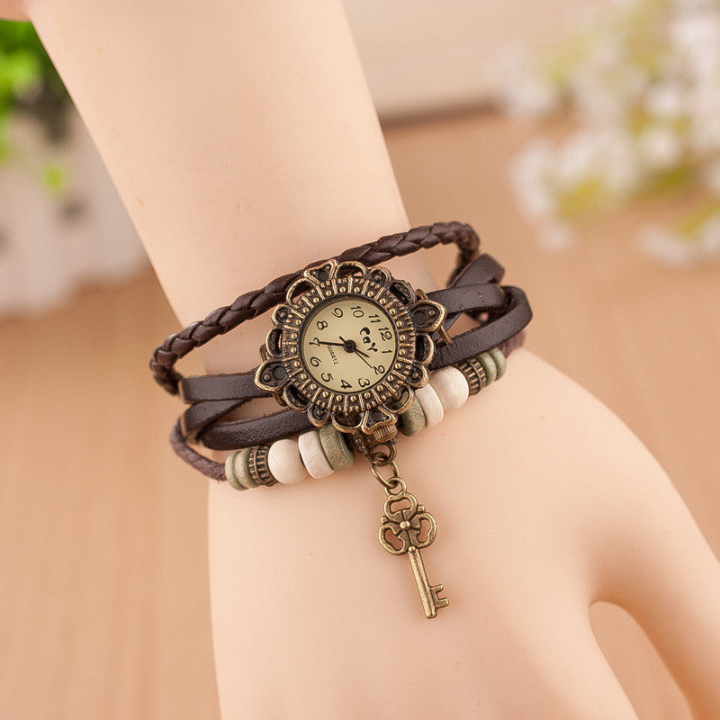 Retro Style Key Pendant Multilayer Watch - Oh Yours Fashion - 6