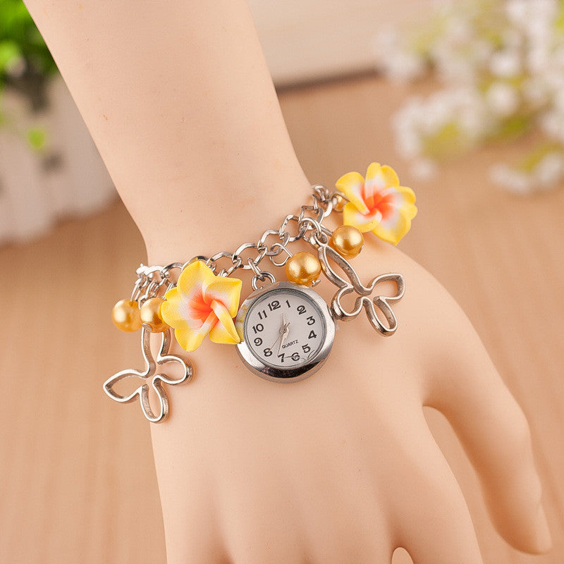 Flower Pearl Butterfly Watch - Oh Yours Fashion - 2