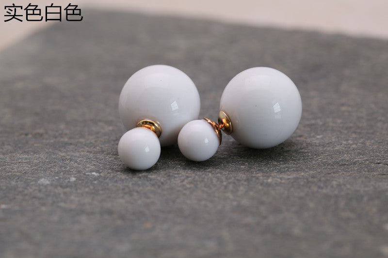 Candy Color Big Little Pearl Earring - Oh Yours Fashion - 14