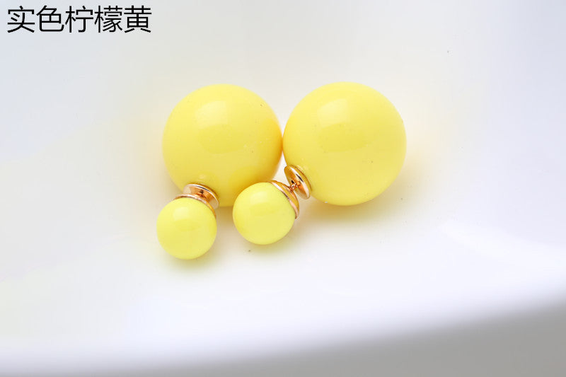 Candy Color Big Little Pearl Earring - Oh Yours Fashion - 12
