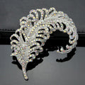 Elegant Feather Diamond Crystal Brooch - Oh Yours Fashion - 2