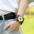 Punk Style Star Dial Leather Woven Watch - Oh Yours Fashion - 5
