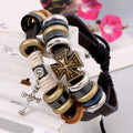 Cross Beaded Multilayer Leather Bracelet - Oh Yours Fashion - 3