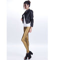 Pure Color Regular Waist PU Slim Leggings - Oh Yours Fashion - 6