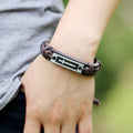 Alloy Cross Retro Leather Bracelet - Oh Yours Fashion - 1