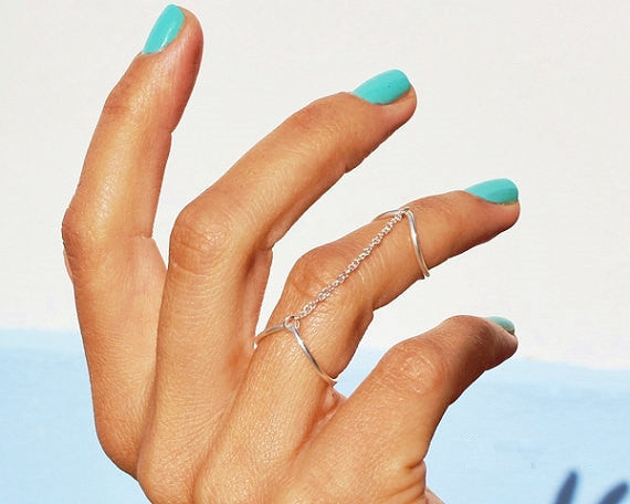 Sexy Multi-Finger Double V Shape Ring - Oh Yours Fashion - 2